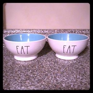 Rae Dunn “EAT” bowls